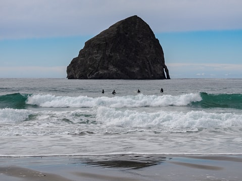 Haystack Rock at Cannon Beach on the Oregon Coast Haystack Rock at Cannon Beach on the Oregon Coast